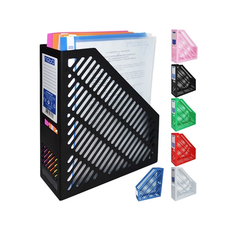 Suport colorat documente vertical ARK, 80 x 250 x 300 mm Roz - imagine 23